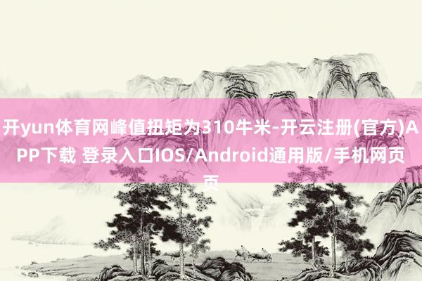 开yun体育网峰值扭矩为310牛米-开云注册(官方)APP下载 登录入口IOS/Android通用版/手机网页