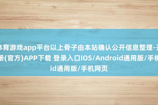 体育游戏app平台以上骨子由本站确认公开信息整理-开云注册(官方)APP下载 登录入口IOS/Android通用版/手机网页