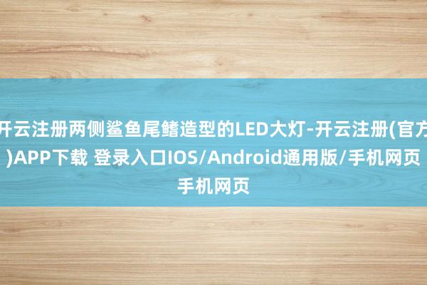 开云注册两侧鲨鱼尾鳍造型的LED大灯-开云注册(官方)APP下载 登录入口IOS/Android通用版/手机网页