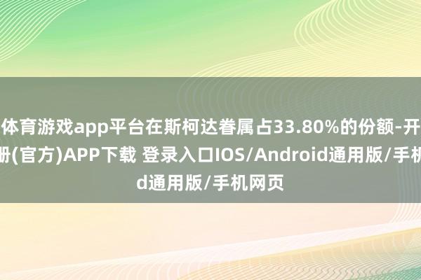 体育游戏app平台在斯柯达眷属占33.80%的份额-开云注册(官方)APP下载 登录入口IOS/Android通用版/手机网页