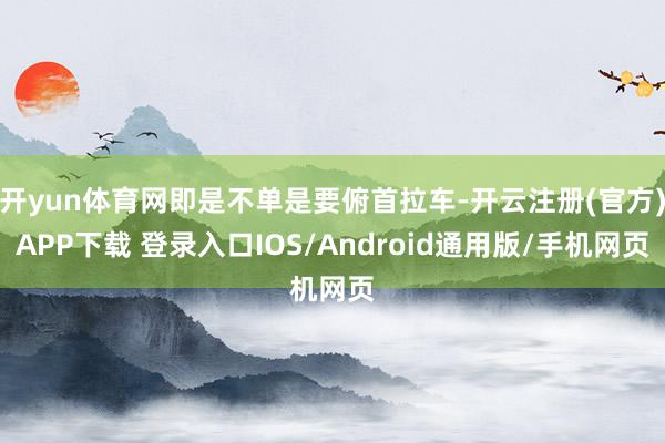 开yun体育网即是不单是要俯首拉车-开云注册(官方)APP下载 登录入口IOS/Android通用版/手机网页