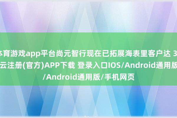体育游戏app平台尚元智行现在已拓展海表里客户达 300 多家 -开云注册(官方)APP下载 登录入口IOS/Android通用版/手机网页