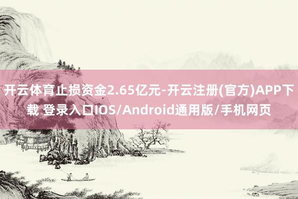 开云体育止损资金2.65亿元-开云注册(官方)APP下载 登录入口IOS/Android通用版/手机网页