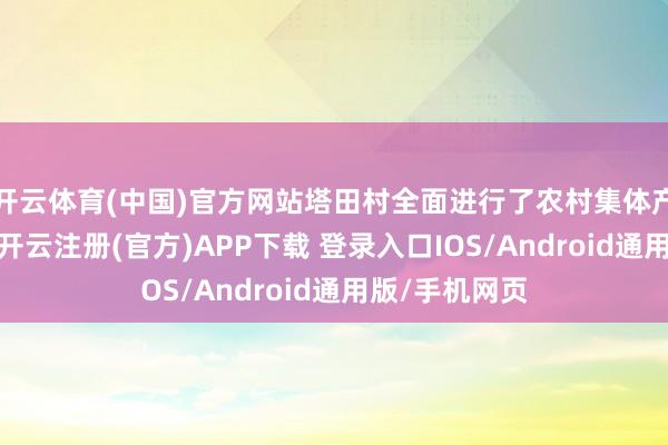 开云体育(中国)官方网站塔田村全面进行了农村集体产权轨制校正-开云注册(官方)APP下载 登录入口IOS/Android通用版/手机网页