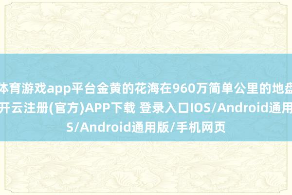 体育游戏app平台金黄的花海在960万简单公里的地盘上大力泼墨-开云注册(官方)APP下载 登录入口IOS/Android通用版/手机网页